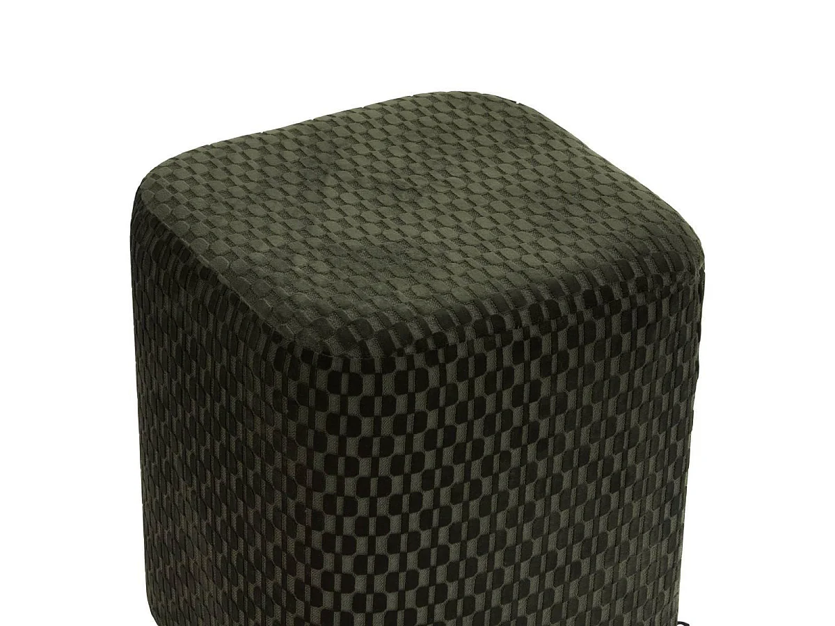 Pouf en Velours "Selia" 38cm Vert Cèdre