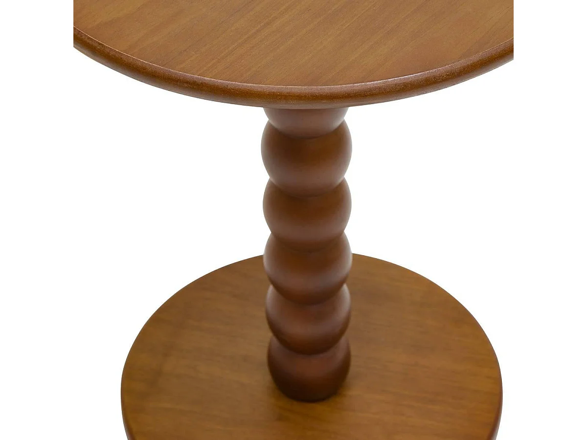 Table d'Appoint Design "Chamlo" 46cm Marron