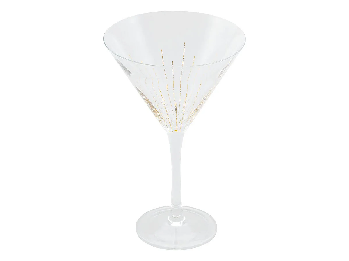 Lot de 2 Verres à Cocktail "Lunis" 25cl Doré