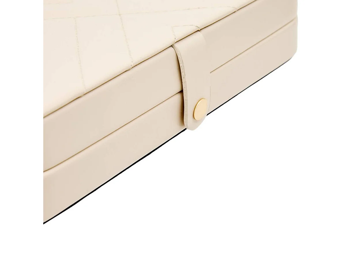 Boîte à Bijoux Avec Miroir "Natty" 21cm Blanc