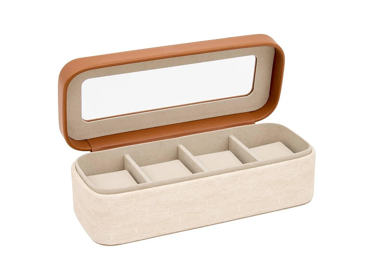 Boîte à Montres Design "Whisky" 24cm Crème