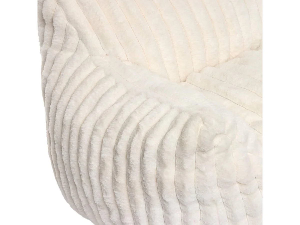 Fauteuil Enfant en Velours Côtelé "Muzi" 70cm Blanc