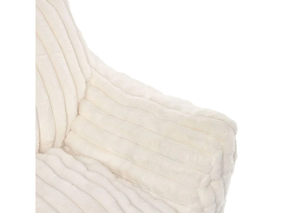 Fauteuil Enfant en Velours Côtelé "Muzi" 70cm Blanc