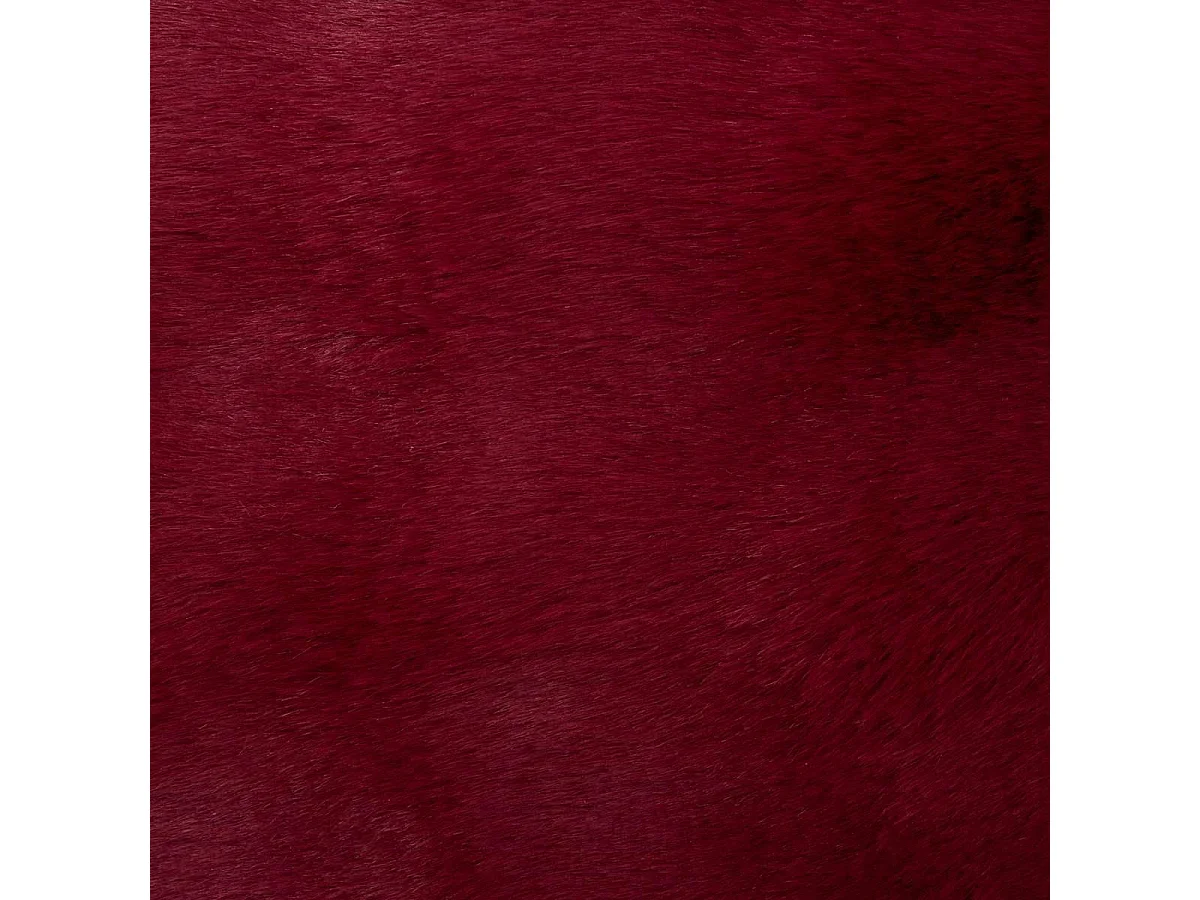 Coussin Imitation Fourrure 3D "Zephy" 45x45cm Rouge Grenat