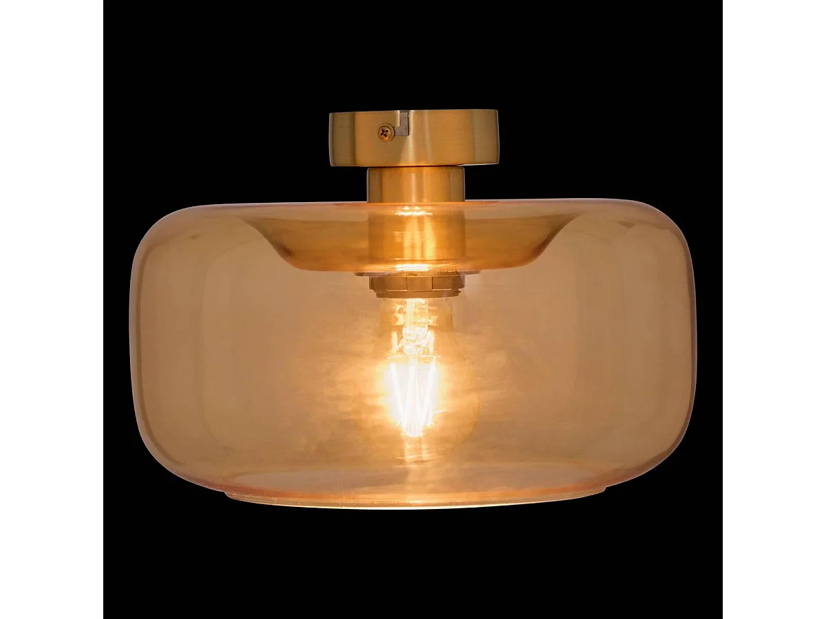 Plafonnier Applique en Verre "Ophia" 26cm Doré