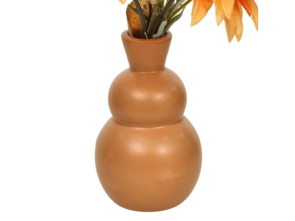 Composition Florale Artificielle "Penny" 32cm Orange