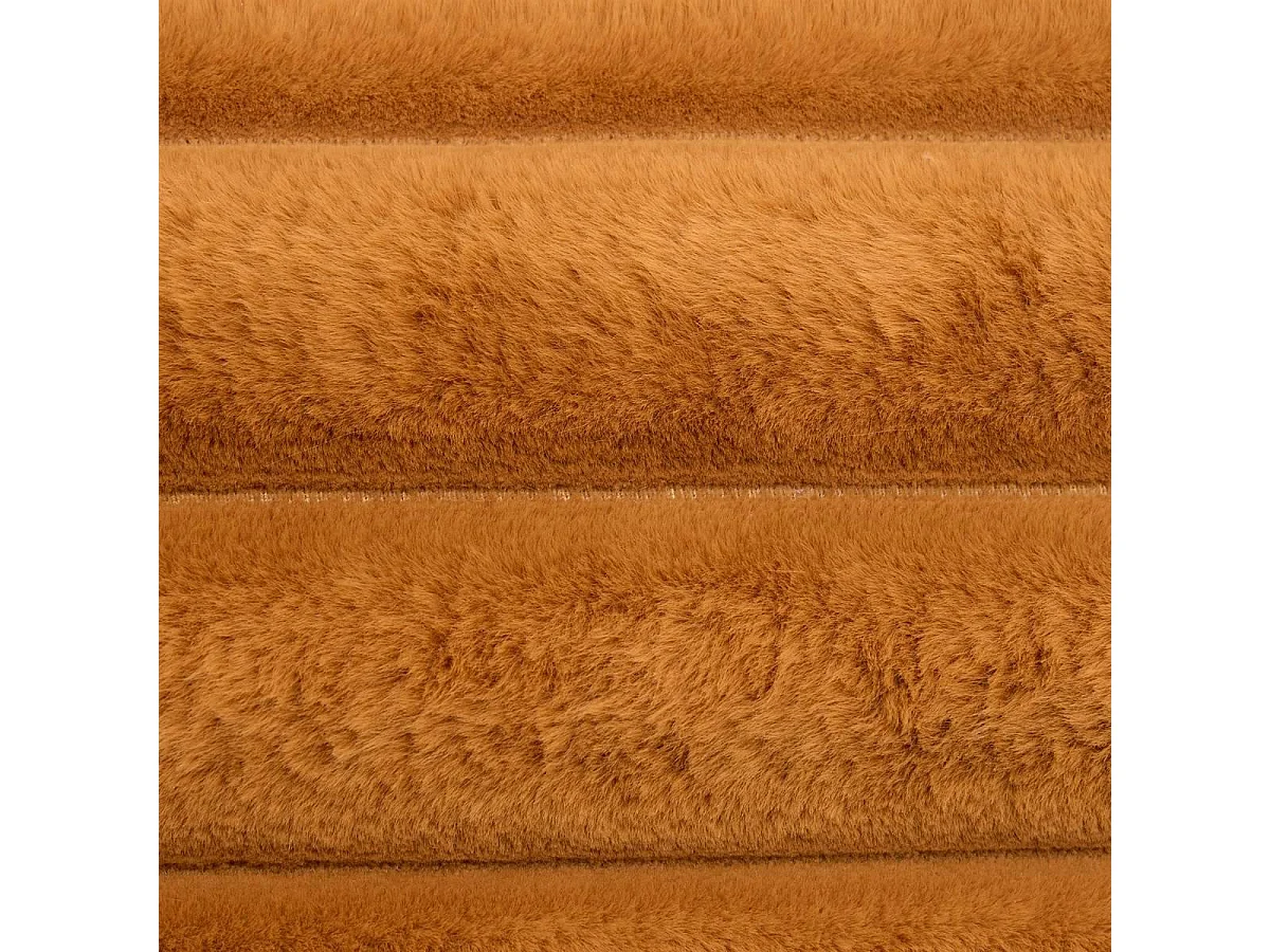 Coussin Imitation Fourrure "Coti" 50x80cm Cognac