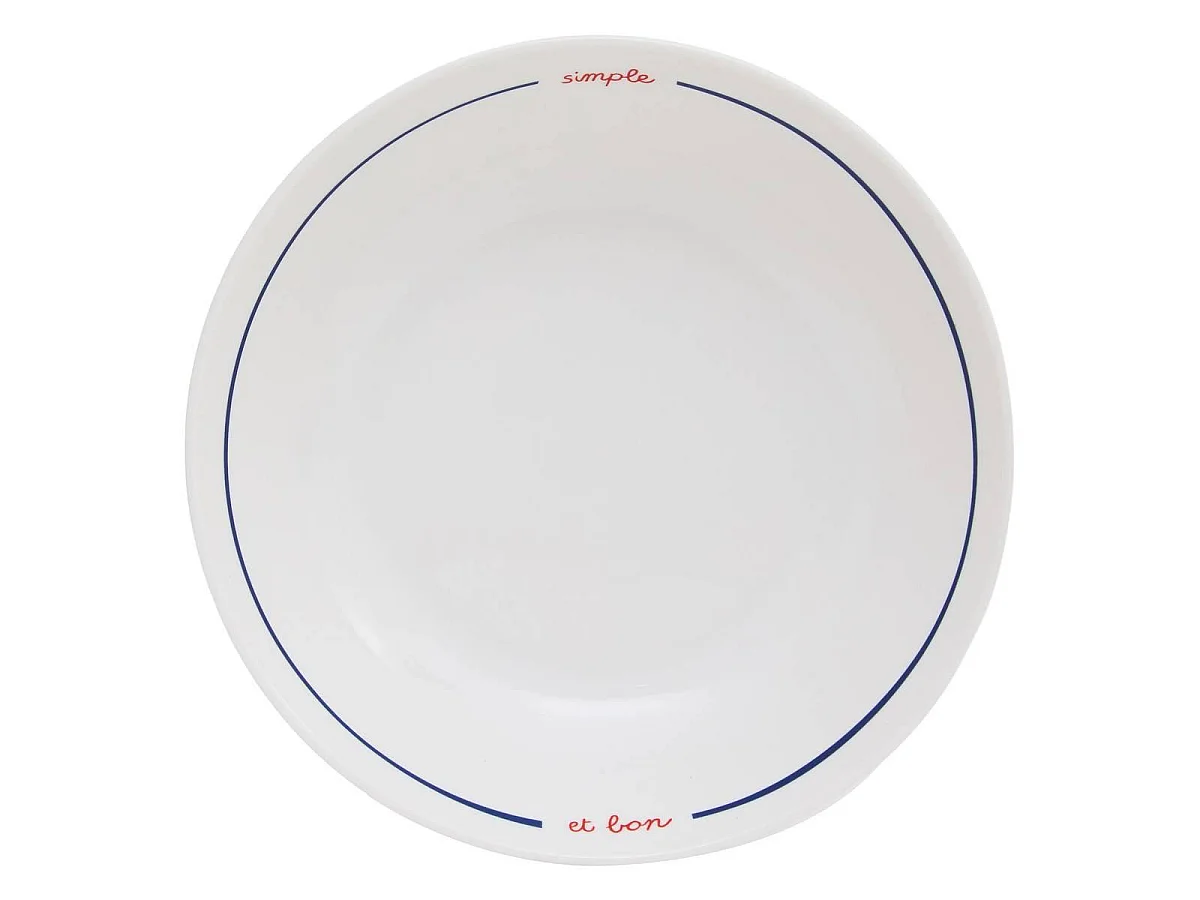 Lot de 6 Assiettes Creuses "Fra" 20cm Bleu