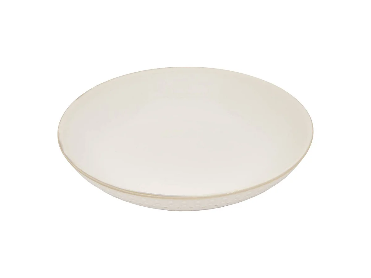 Lot de 6 Assiettes Creuses Cercles "Camille" 21cm Blanc