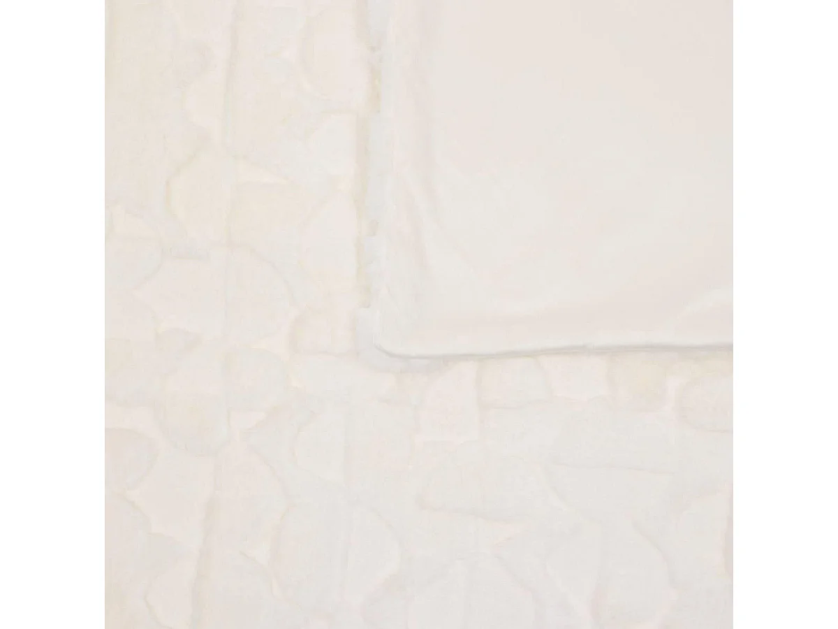 Plaid Imitation Fourrure "Nalia" 180x230cm Blanc
