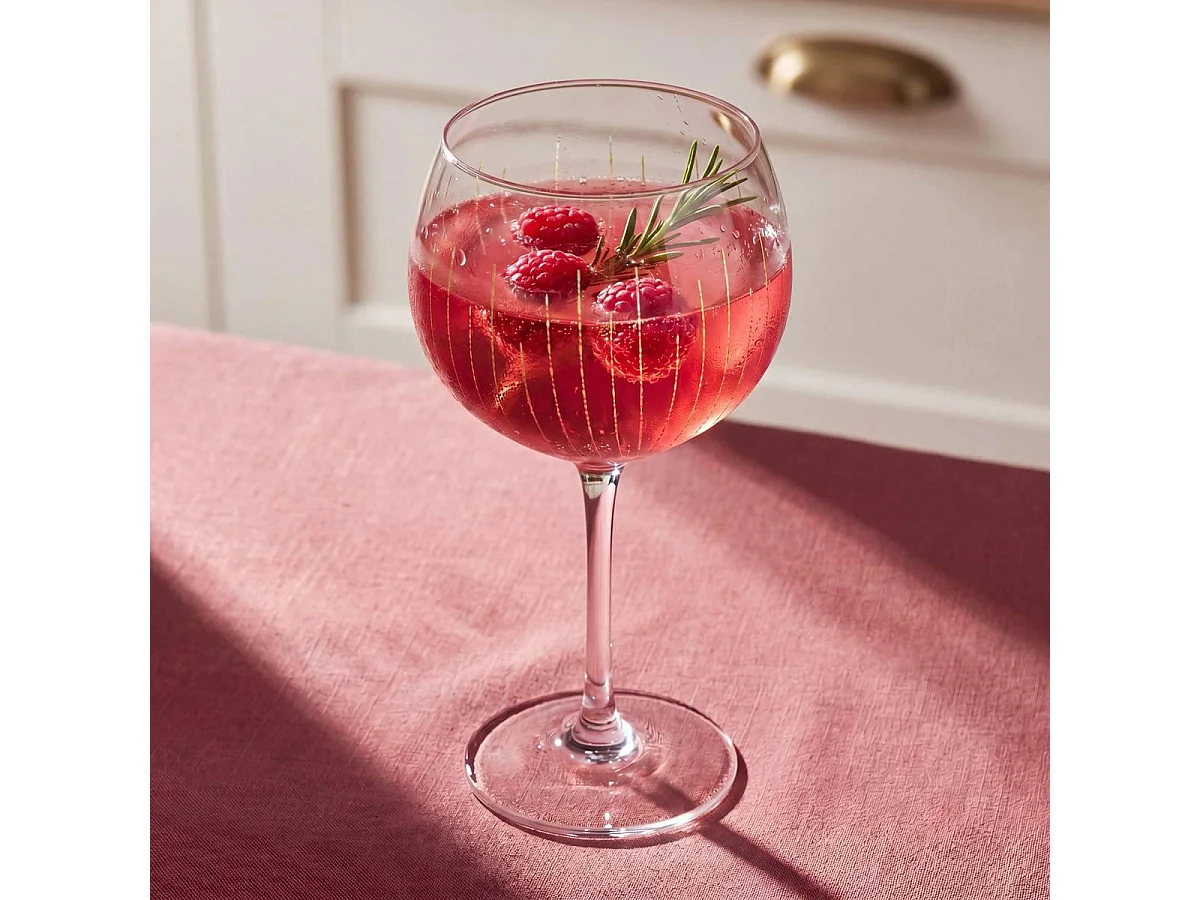 Lot de 2 Verres à Gin "Lunis" 60cl Doré