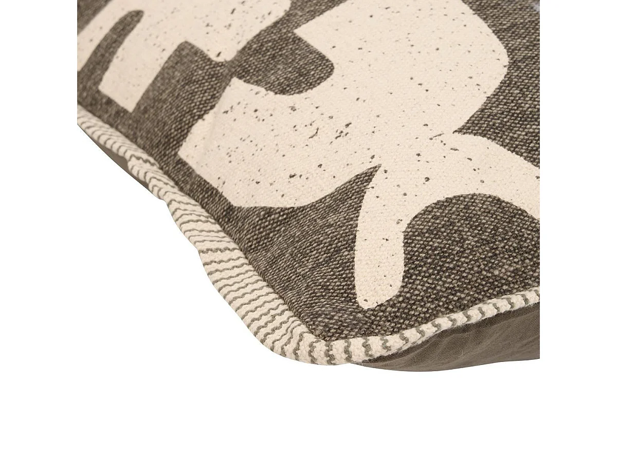 Coussin de Sol en Coton "Nyero" 80x80cm Kaki