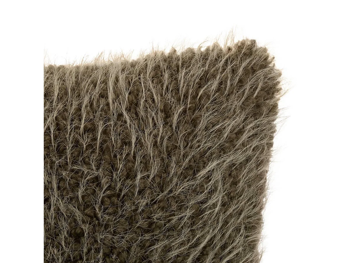 Coussin Imitation Fourrure "Nyero" 45x45cm Kaki