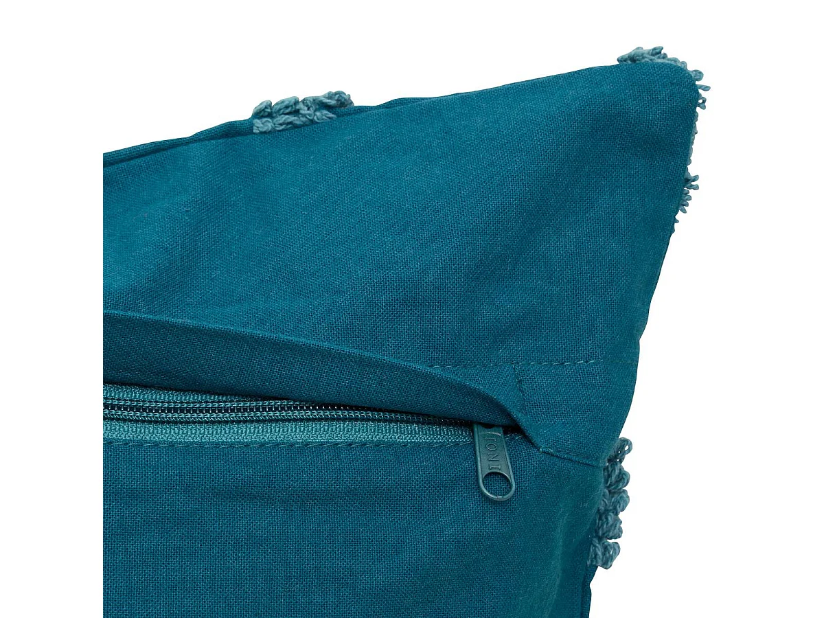 Coussin Déco Tufté "Homy" 45x45cm Bleu Pétrole