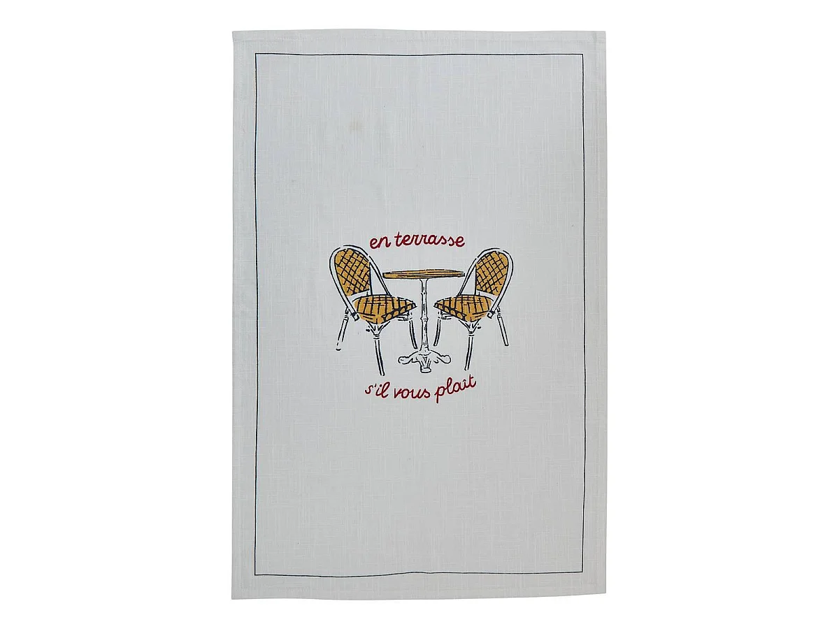 Lot de 3 Torchons de Cuisine "Fra" 45x70cm Multicolore