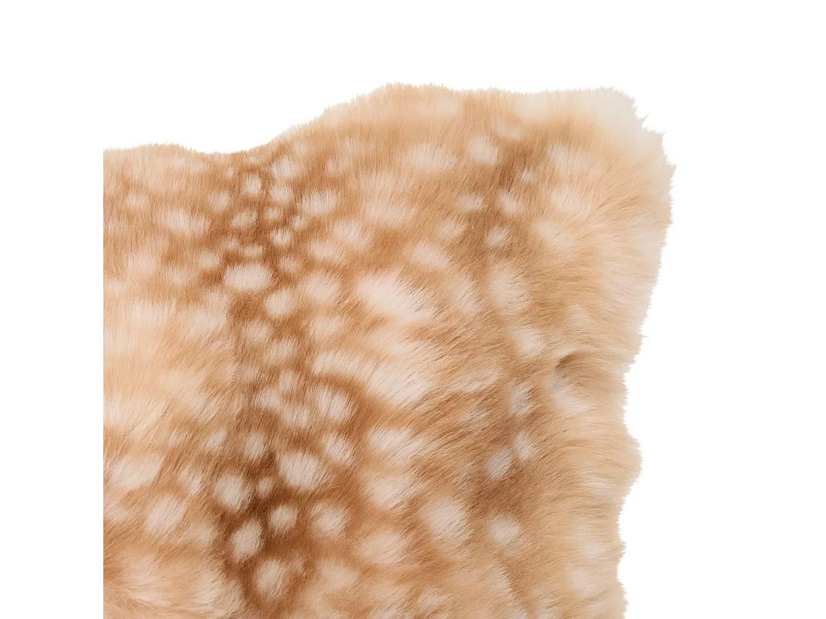 Coussin Imitation Fourrure 3D "Zephy" 50x80cm Caramel