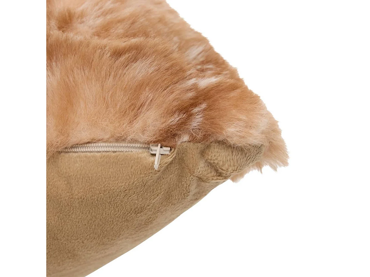 Coussin Imitation Fourrure 3D "Zephy" 50x80cm Caramel