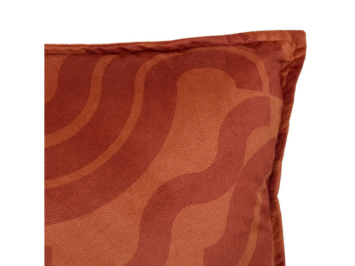 Coussin Déco en Velours "Lilou" 45x45cm Terracotta