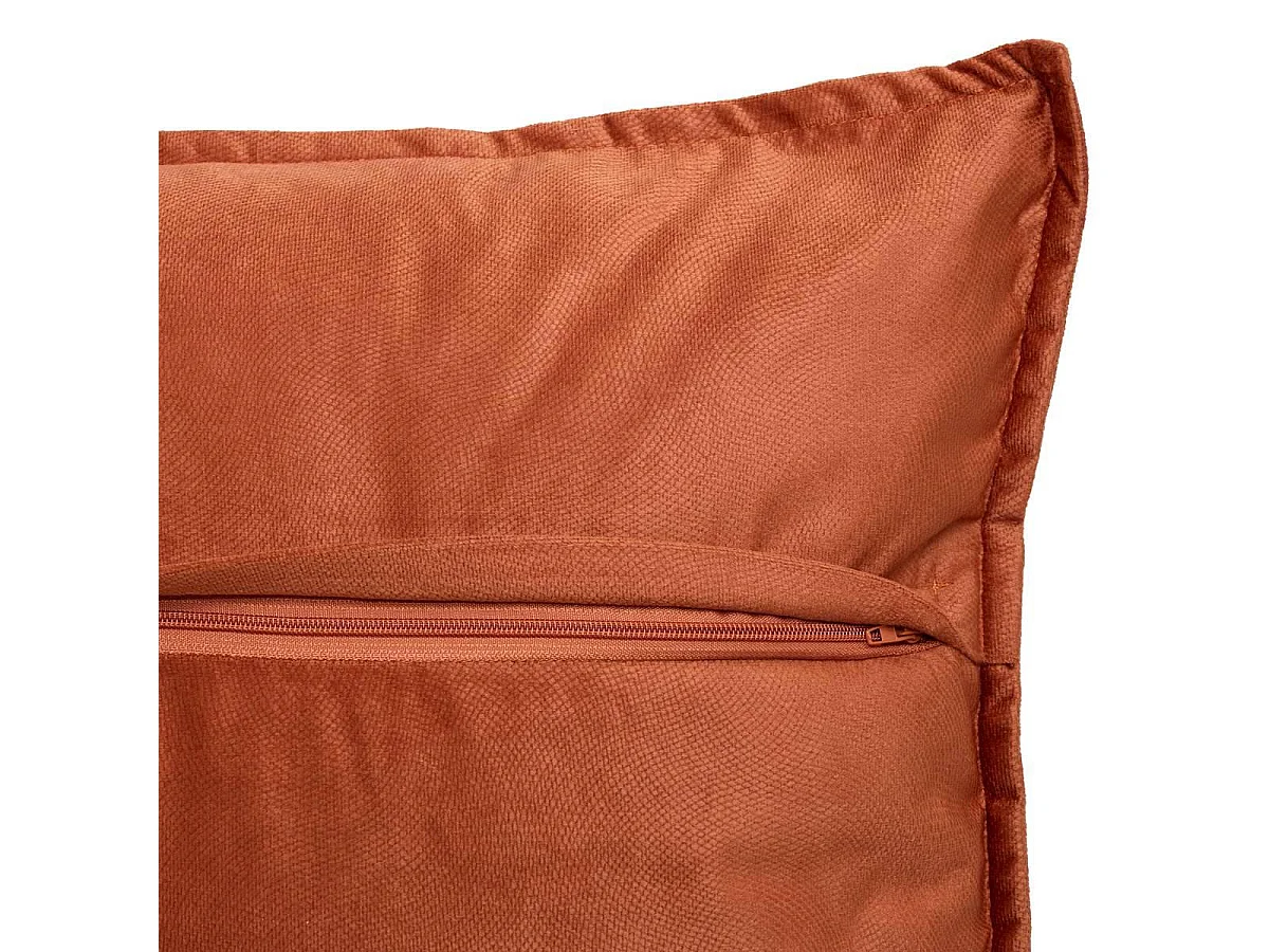Coussin Déco en Velours "Lilou" 45x45cm Terracotta