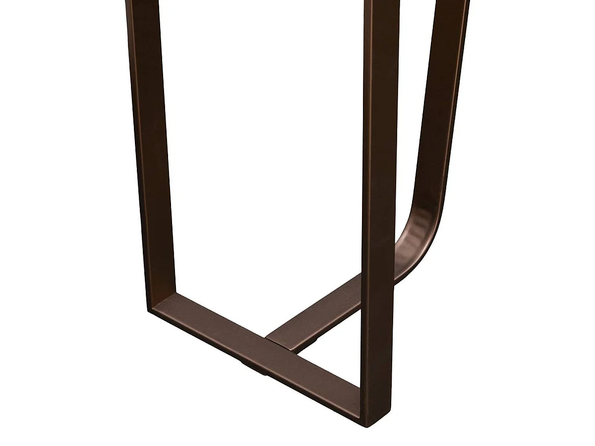 Console Effet Marbre "Barrel" 120cm Chocolat