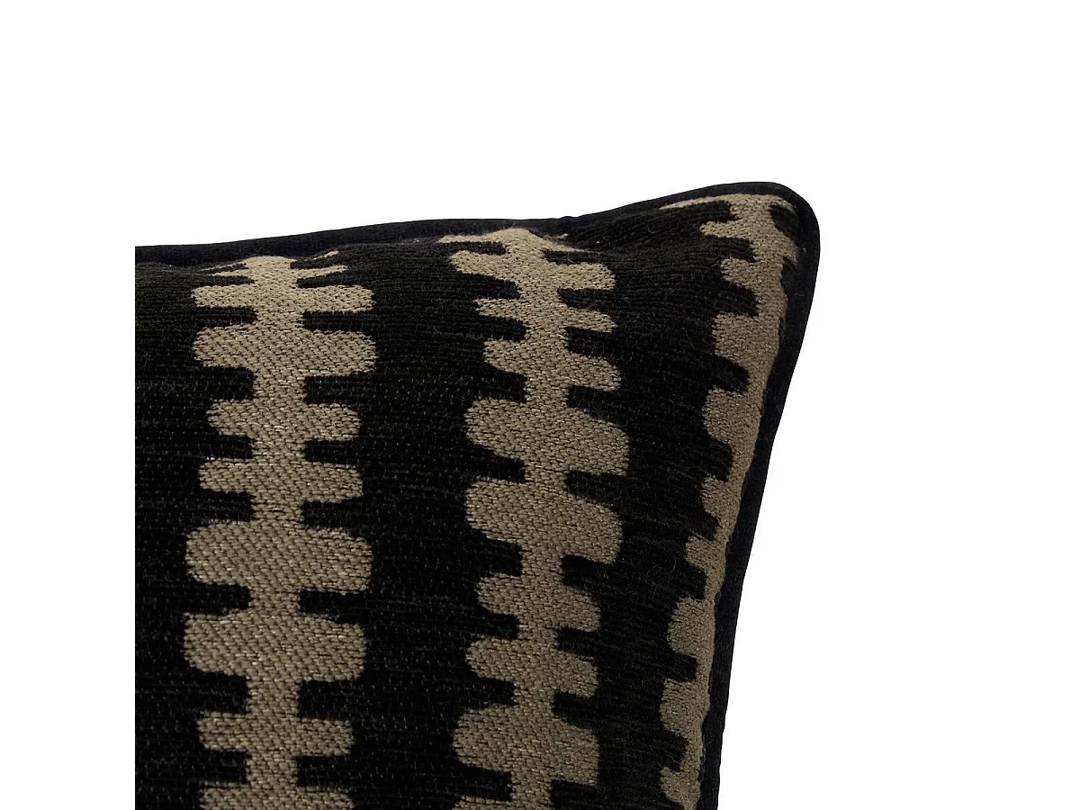 Coussin Déco Chenille "Nyero" 38x58cm Kaki