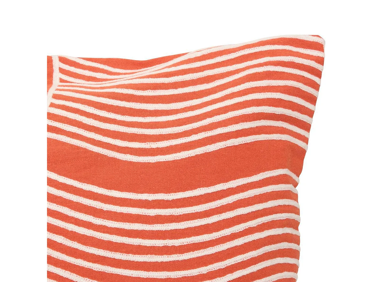 Coussin Déco en Coton "Nippon Line" 38x58cm Orange