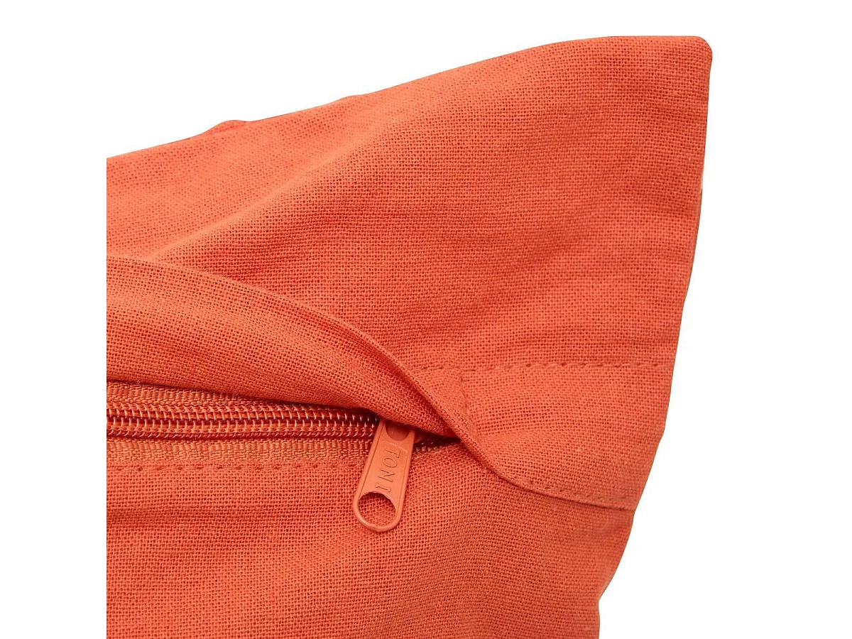 Coussin Déco en Coton "Nippon Line" 38x58cm Orange
