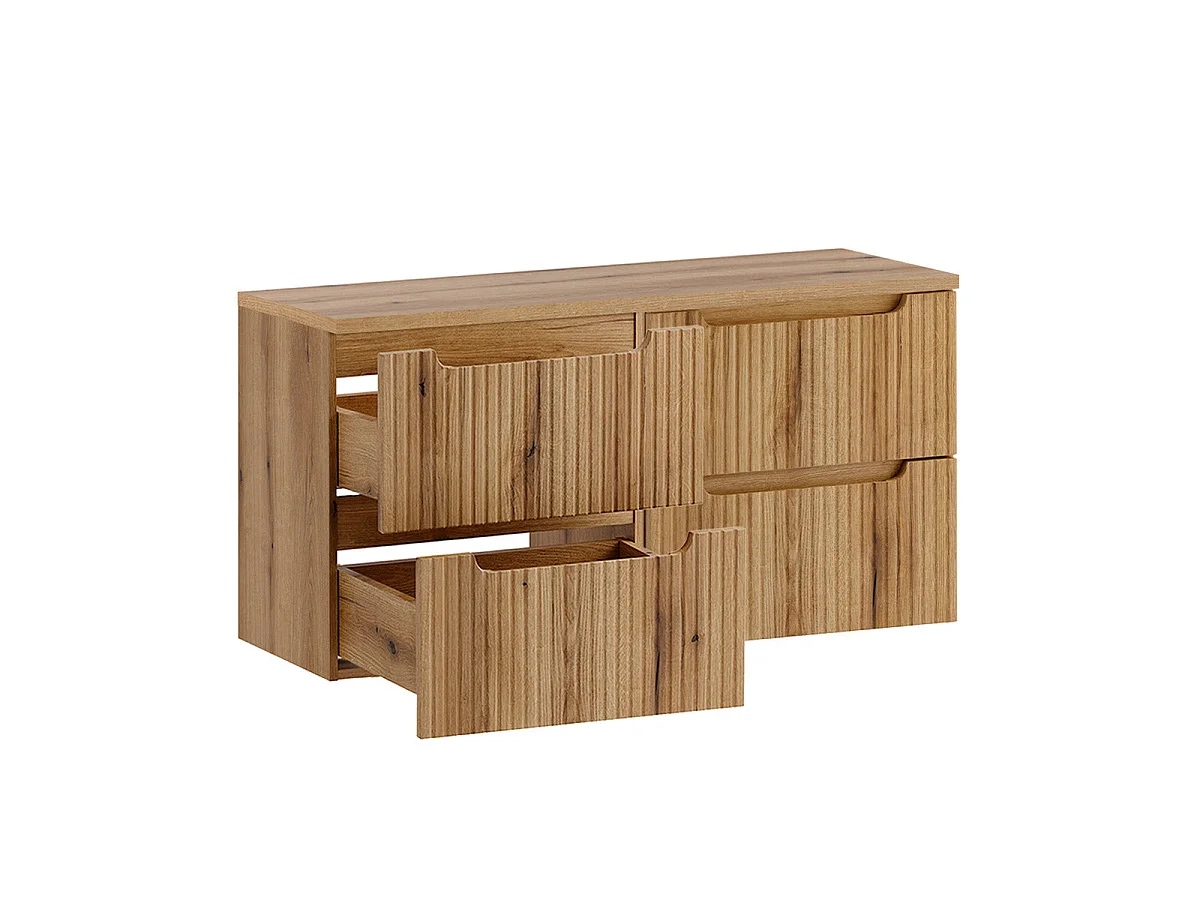 120-cm Vanity Cabinet with 4 Drawers and Riva Wood Vanity Top