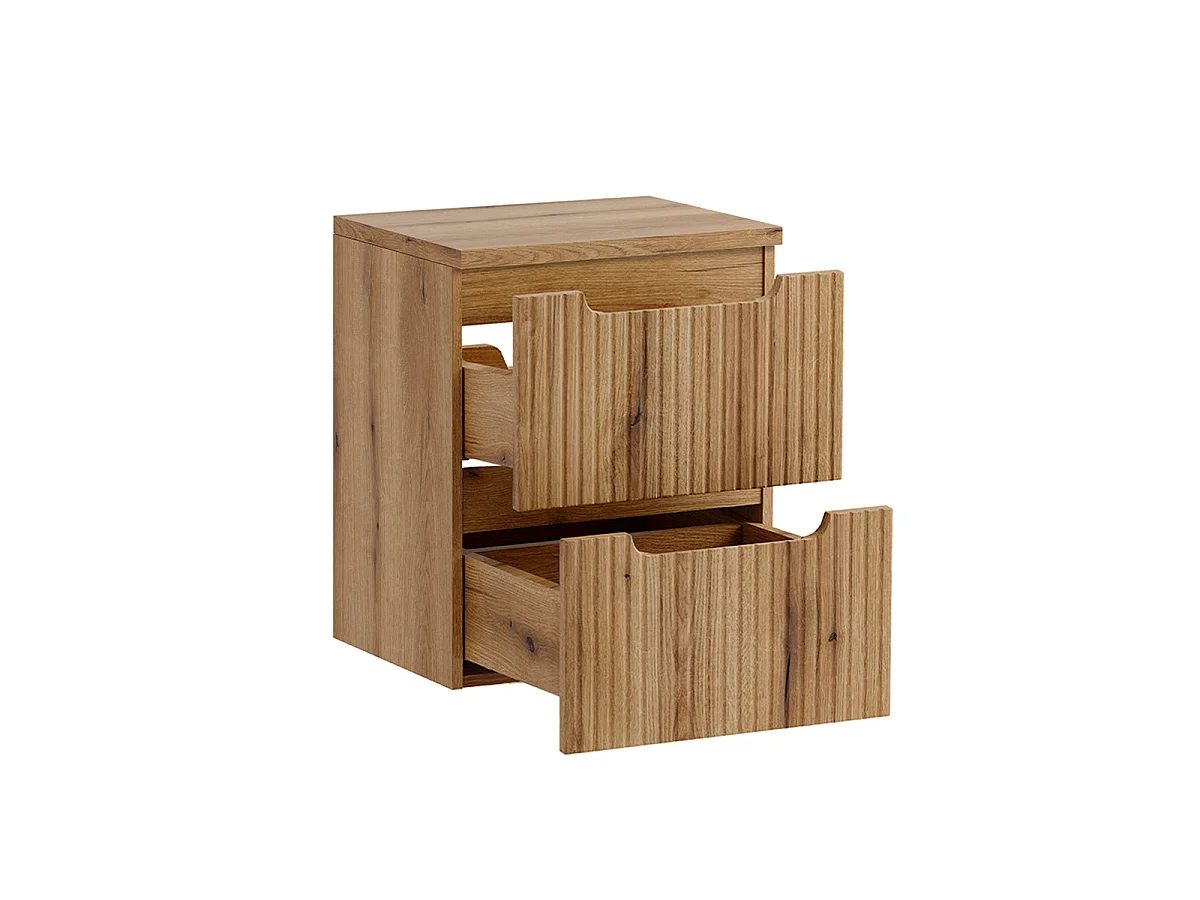 50-cm Vanity Cabinet with 2 Drawers and Riva Wood Countertop
