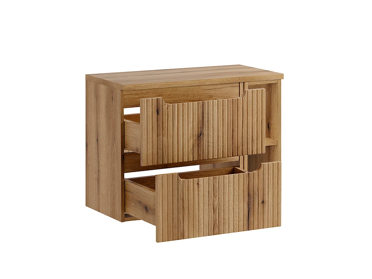 Mobile sottolavabo 80cm 2 cassetti 2 nicchie Riva Bois