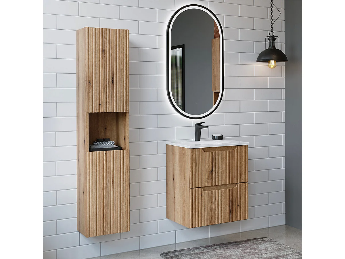 Mobile sottolavabo da 50 cm con 2 cassetti Riva Bois