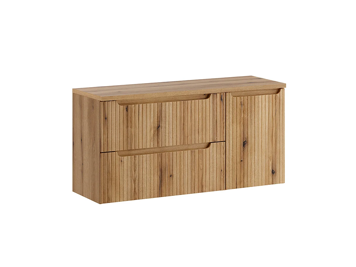 Waschbeckenunterschrank 120 cm mit Wäschekorb „Riva Bois“