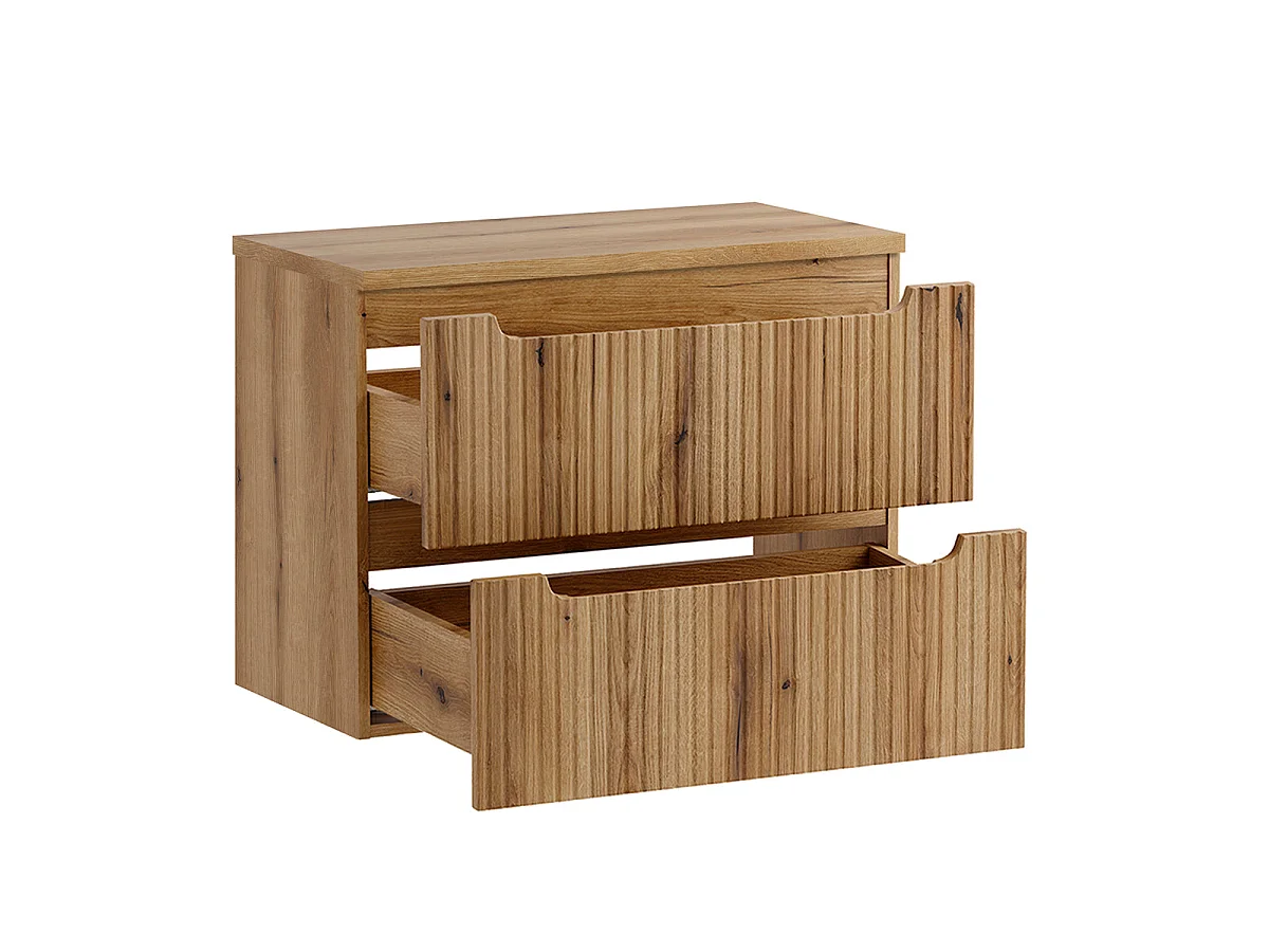 80-cm Vanity Cabinet with 2 Drawers and Riva Wood Countertop