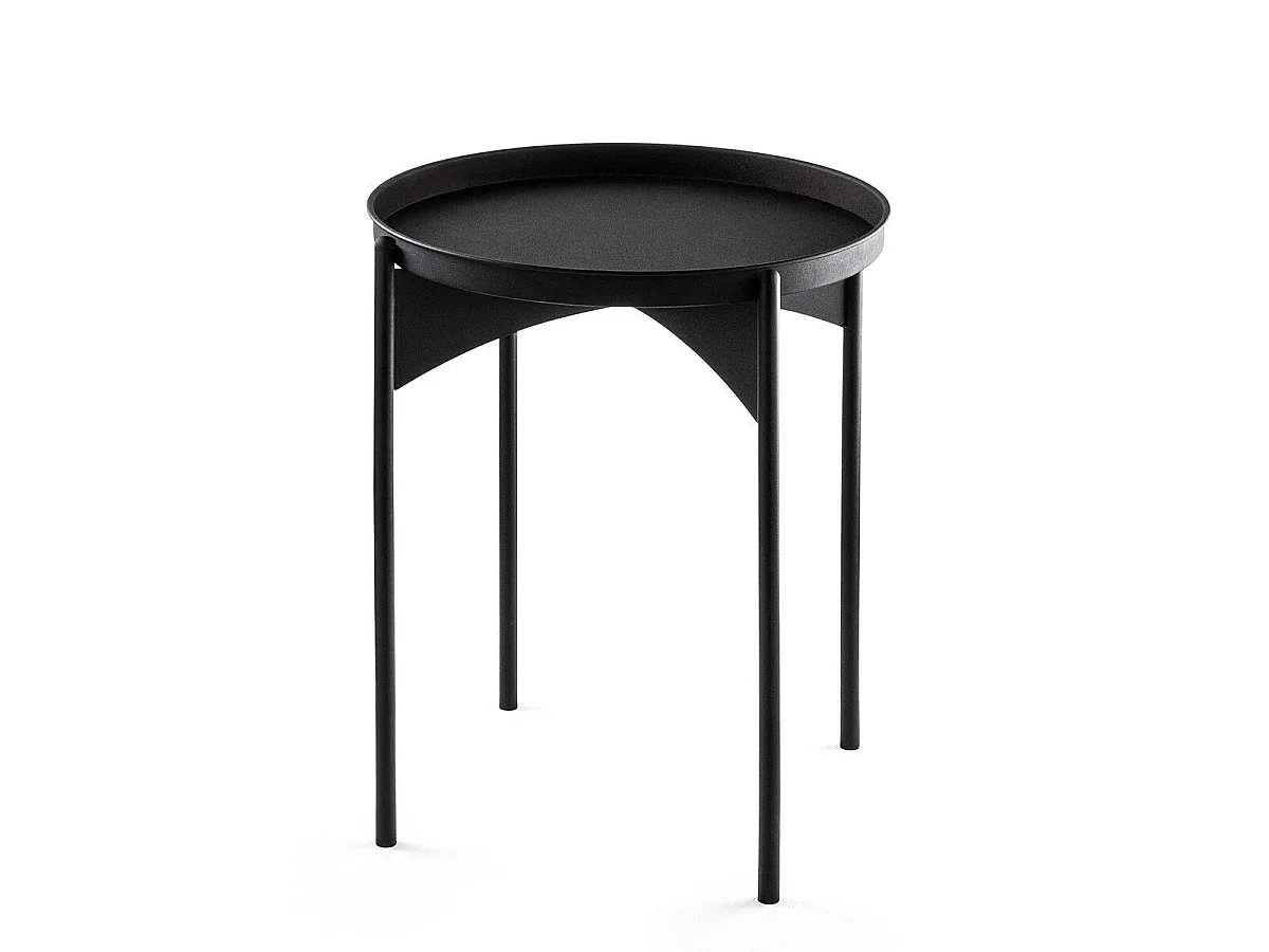 Bijzettafel met rond metalen blad H57 cm - COLE