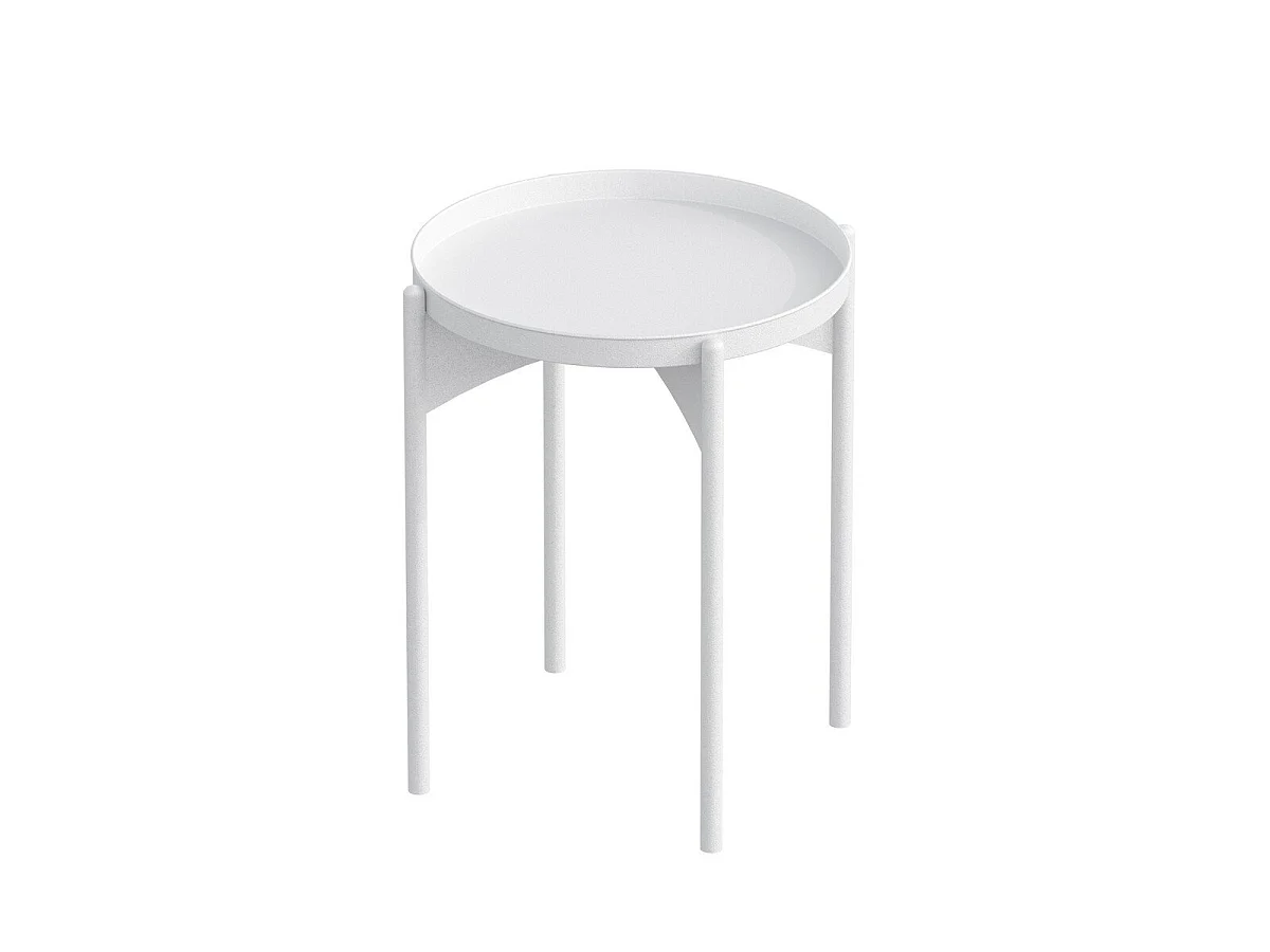 Sidebord med rund metalplade, 57 cm høj - COLE