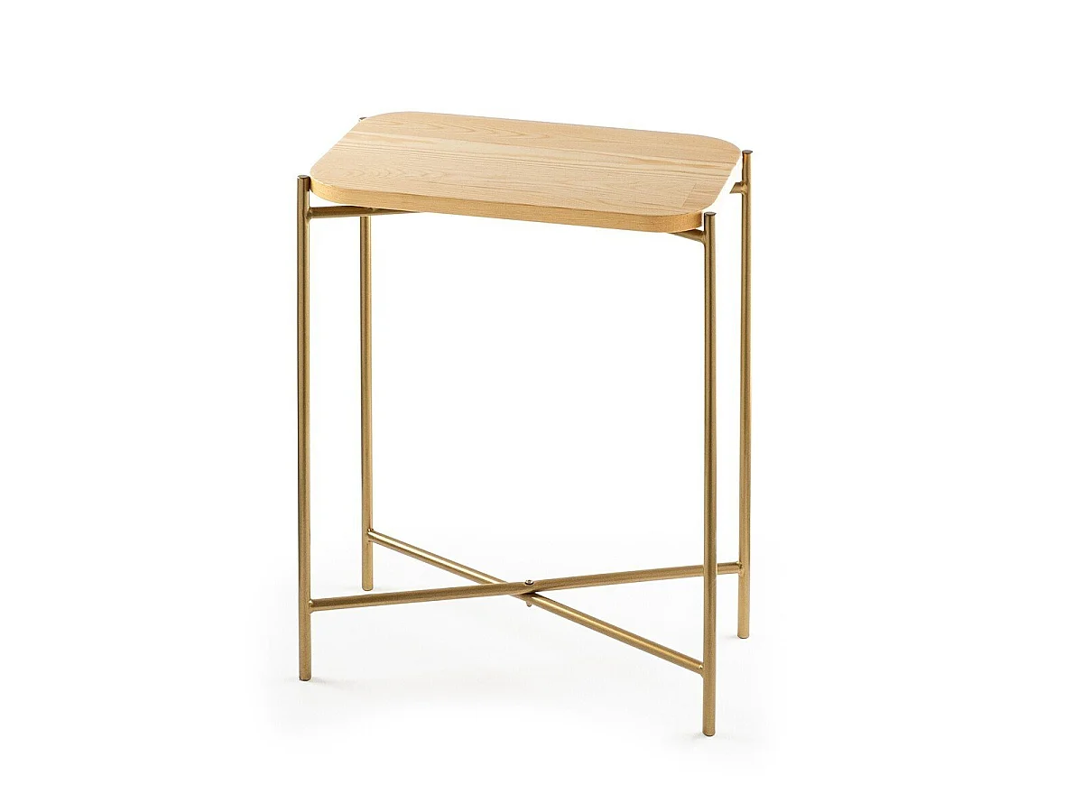 Bout de canapé rectangulaire avec pieds en Métal H56 cm - JAMIE