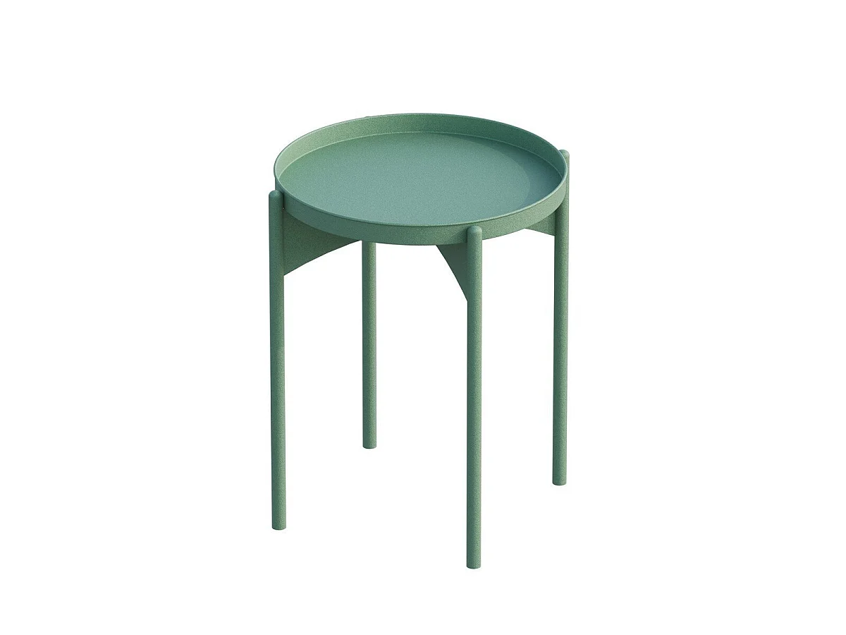 Bijzettafel met rond metalen blad H57 cm - COLE