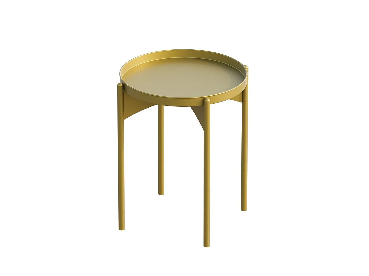 Bijzettafel met rond metalen blad H57 cm - COLE
