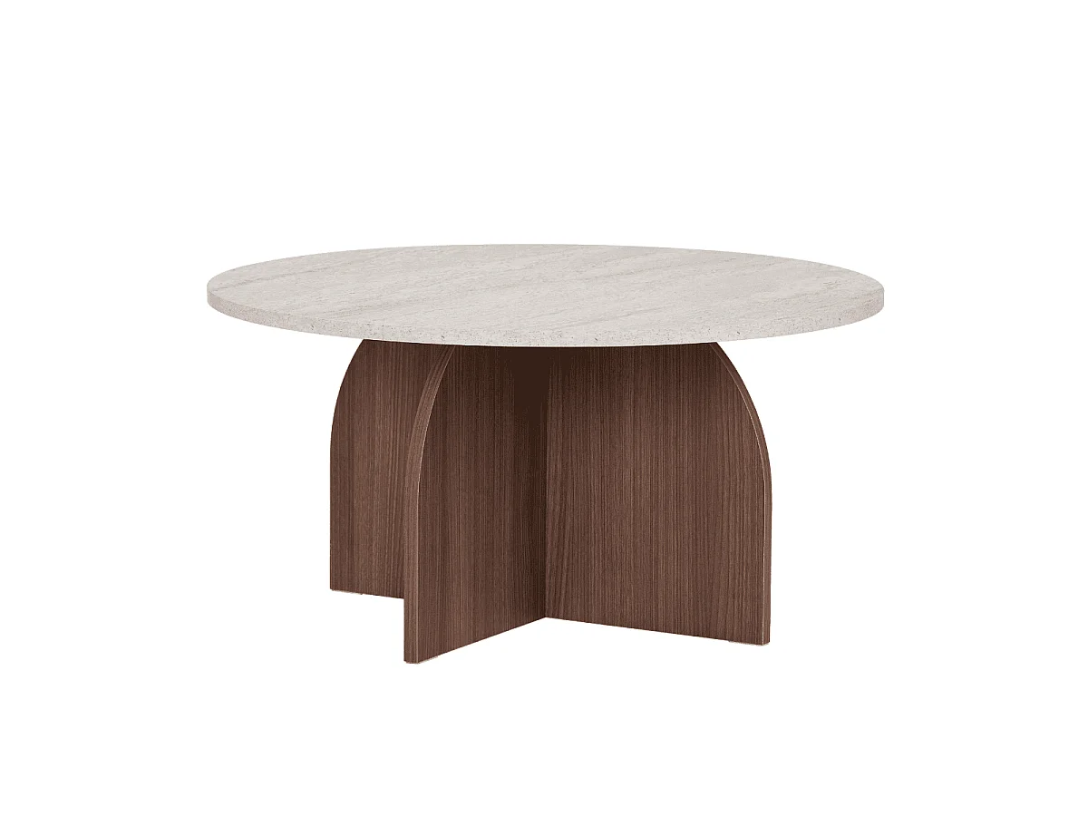 Table basse avec plateau rond D80 cm - CLOVER