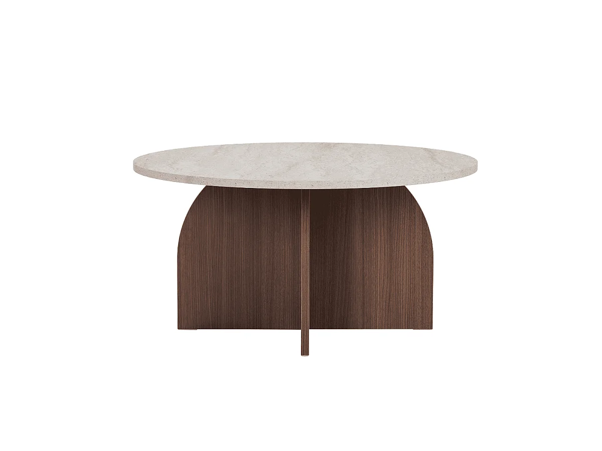 Table basse avec plateau rond D80 cm - CLOVER