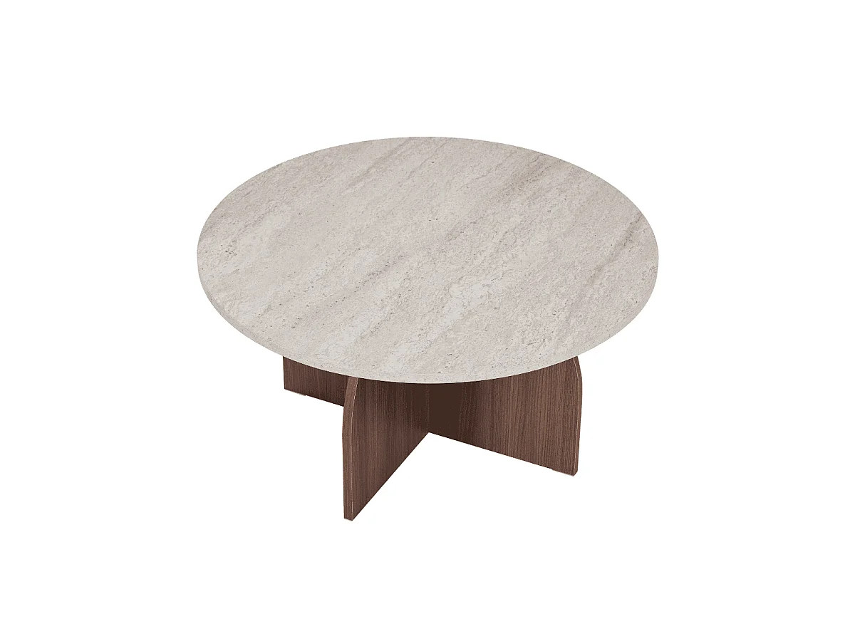 Table basse avec plateau rond D80 cm - CLOVER