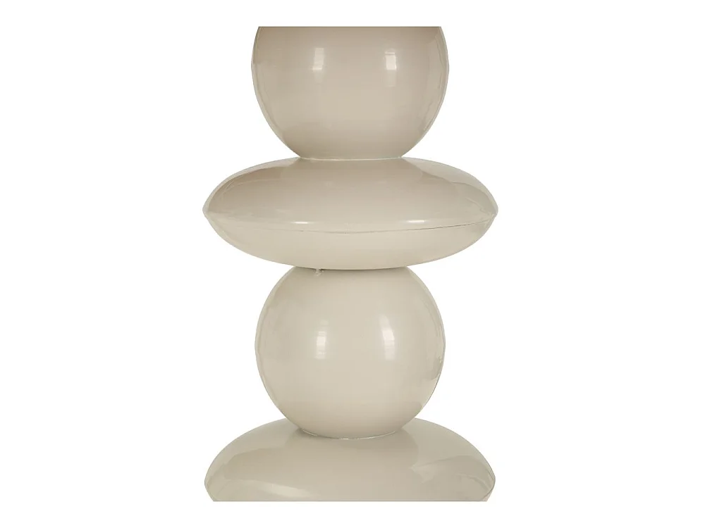 Console Totem en Métal "Pila" 150cm Crème