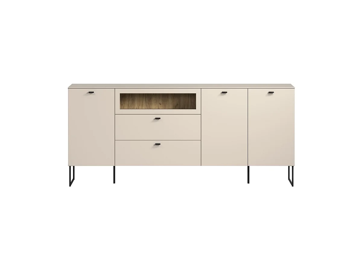 Buffet 3 portes, 2 tiroirs et 1 niche ouverte L191 cm - VELA