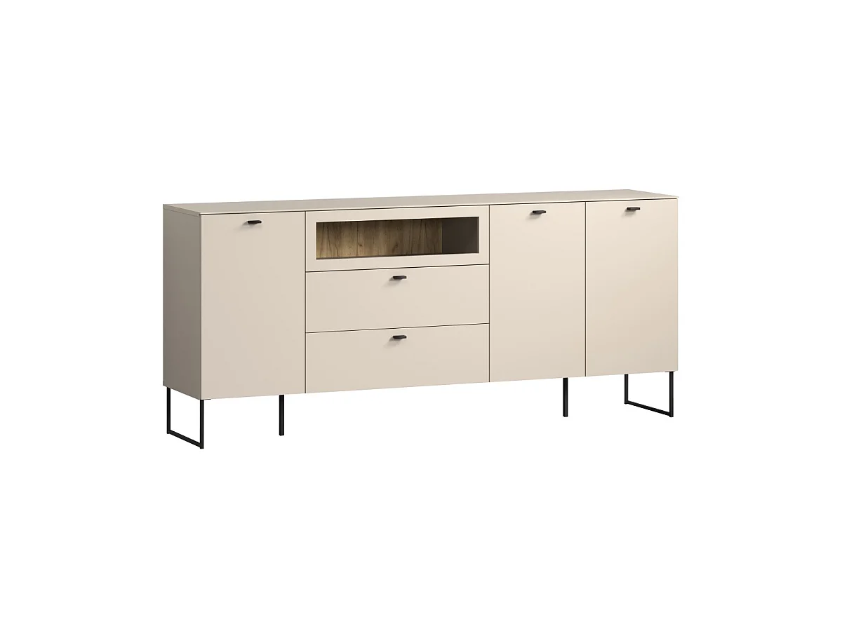 Buffet 3 portes, 2 tiroirs et 1 niche ouverte L191 cm - VELA