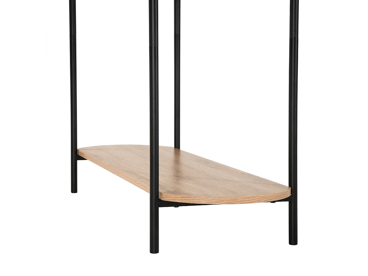Console 3 niveaux avec flancs en métal noir L100 cm - EKLO