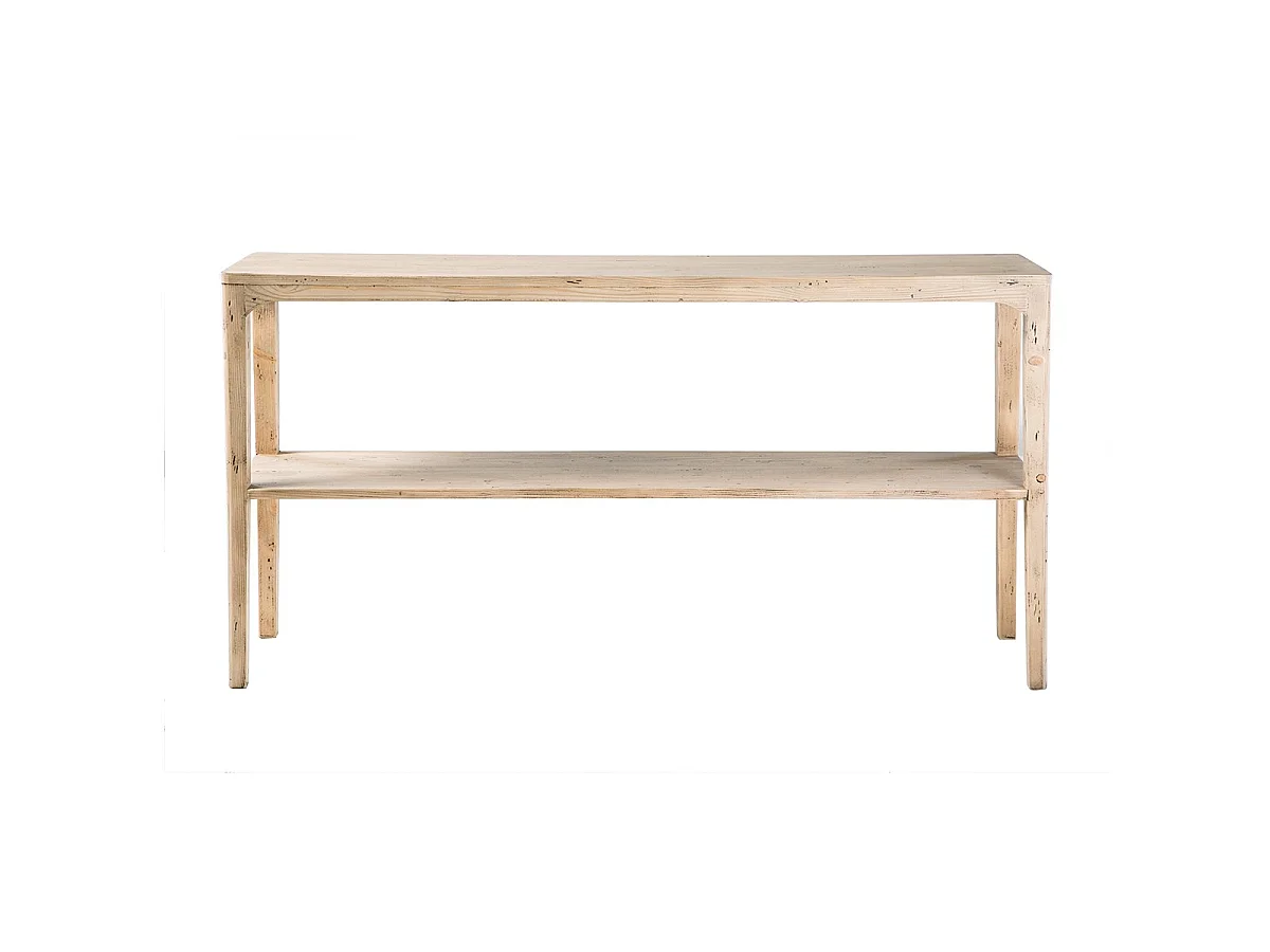 Consoletafel met 2 niveaus van massief grenenhout - HENRI