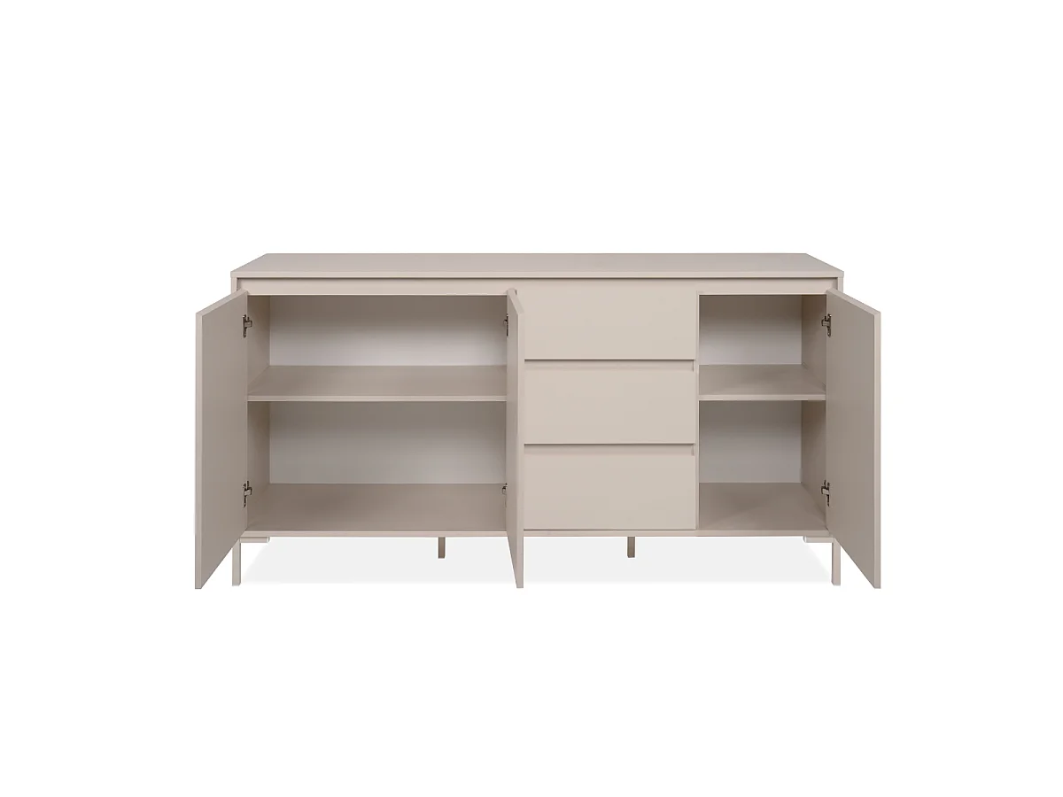 Buffetkast met 3 deuren en 3 lades, kasjmierkleur, L170 cm - NERIO