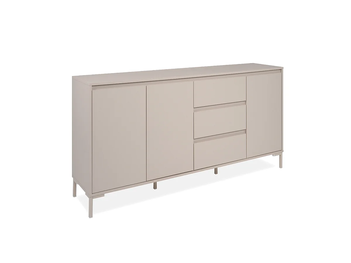 Buffetkast met 3 deuren en 3 lades, kasjmierkleur, L170 cm - NERIO