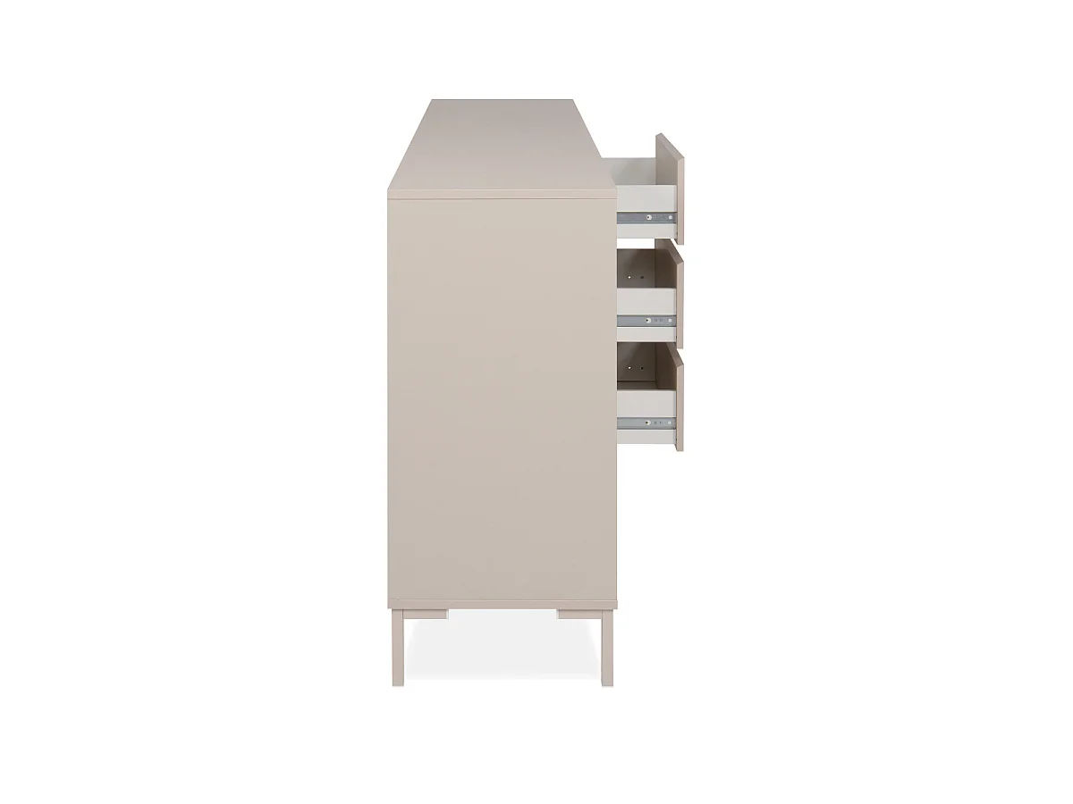 Buffetkast met 3 deuren en 3 lades, kasjmierkleur, L170 cm - NERIO