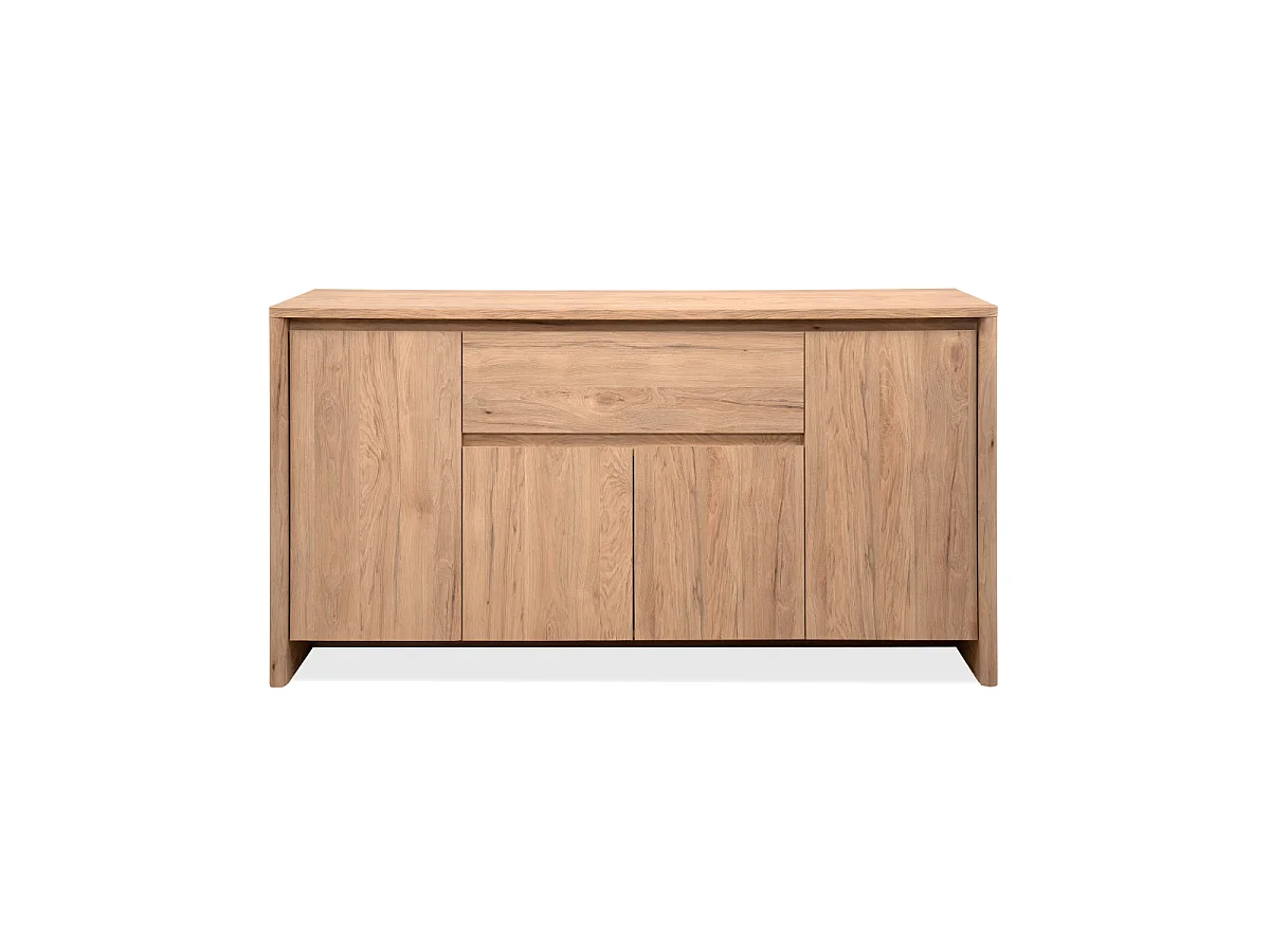 Dressoir 4 deuren 1 lade houtlook L165 cm - SOREN